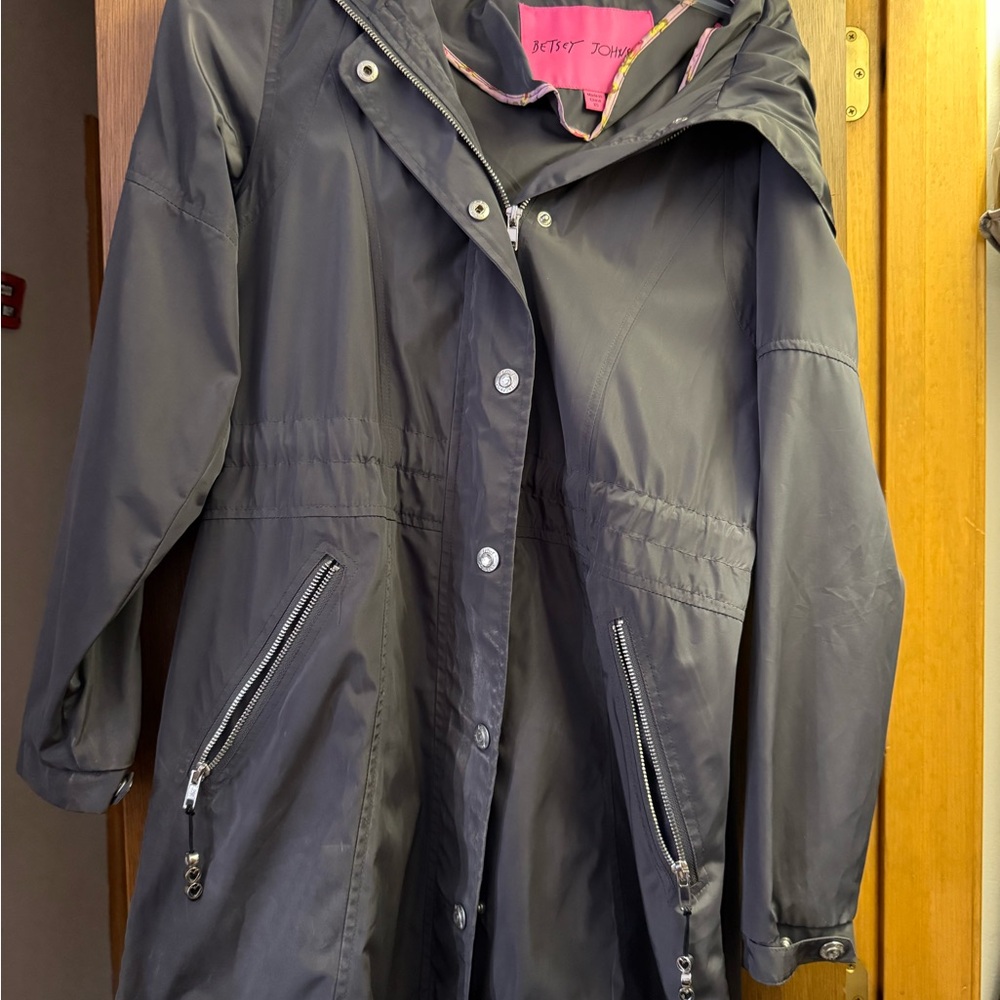 Betsy Johnson Gray Women's Rain Jacket